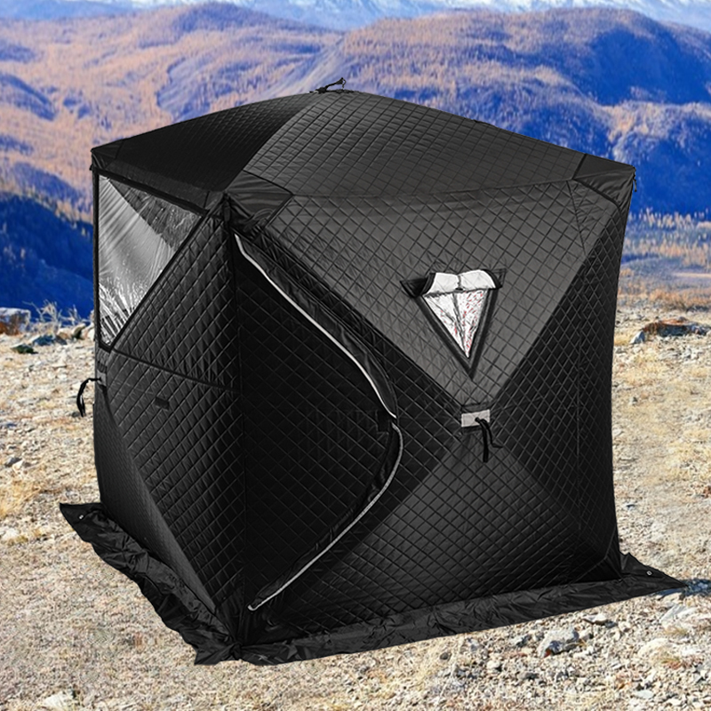 Outdoor Snow Fishing House Camping Ice Cube Winter Fishing Tent Ice Shelter Transparent Skylight Sauna Tent Tent Rooms