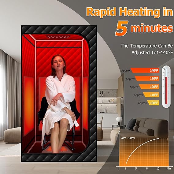 Indoor Portable Far Infrared Sauna Tent Dry Steam Sauna Tent Single Infrared Folding Dry Wet Sauna at Home