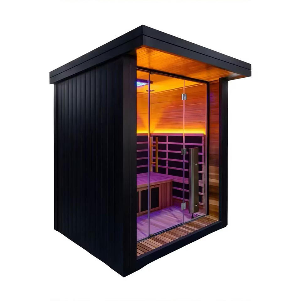Infrared Sauna for Home, Home Infrared Saunas up to 2 Person, Indoor Canadian Hemlock Wood Sauna Room with Near Zero Emf, Bluetooth Speakers for Personal Spa