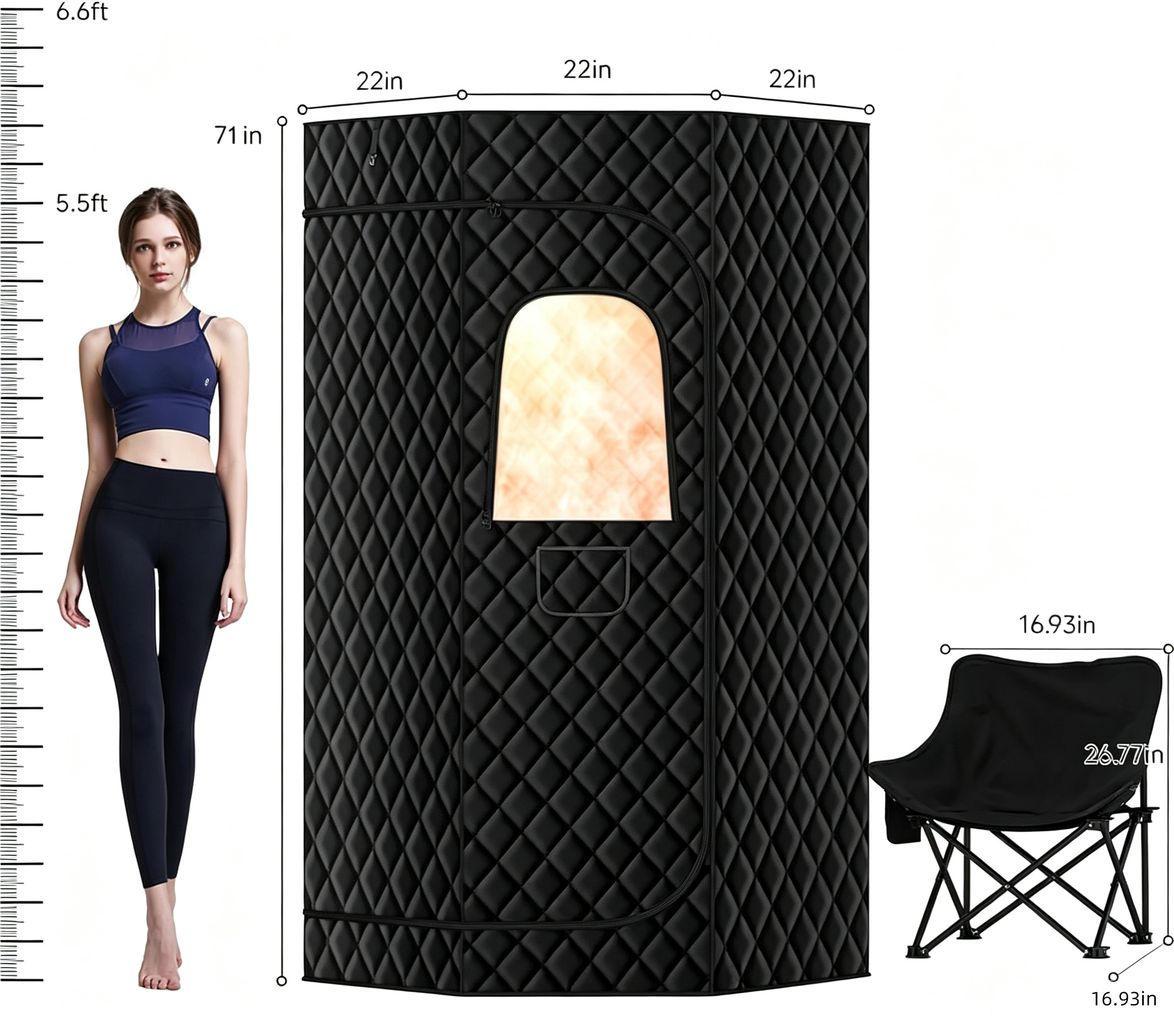 2024 New Arrival Modern Portable Steam Sauna Box Tent 9kw Indoor Remote Control Red Light Durable for Home Use for Apartments
