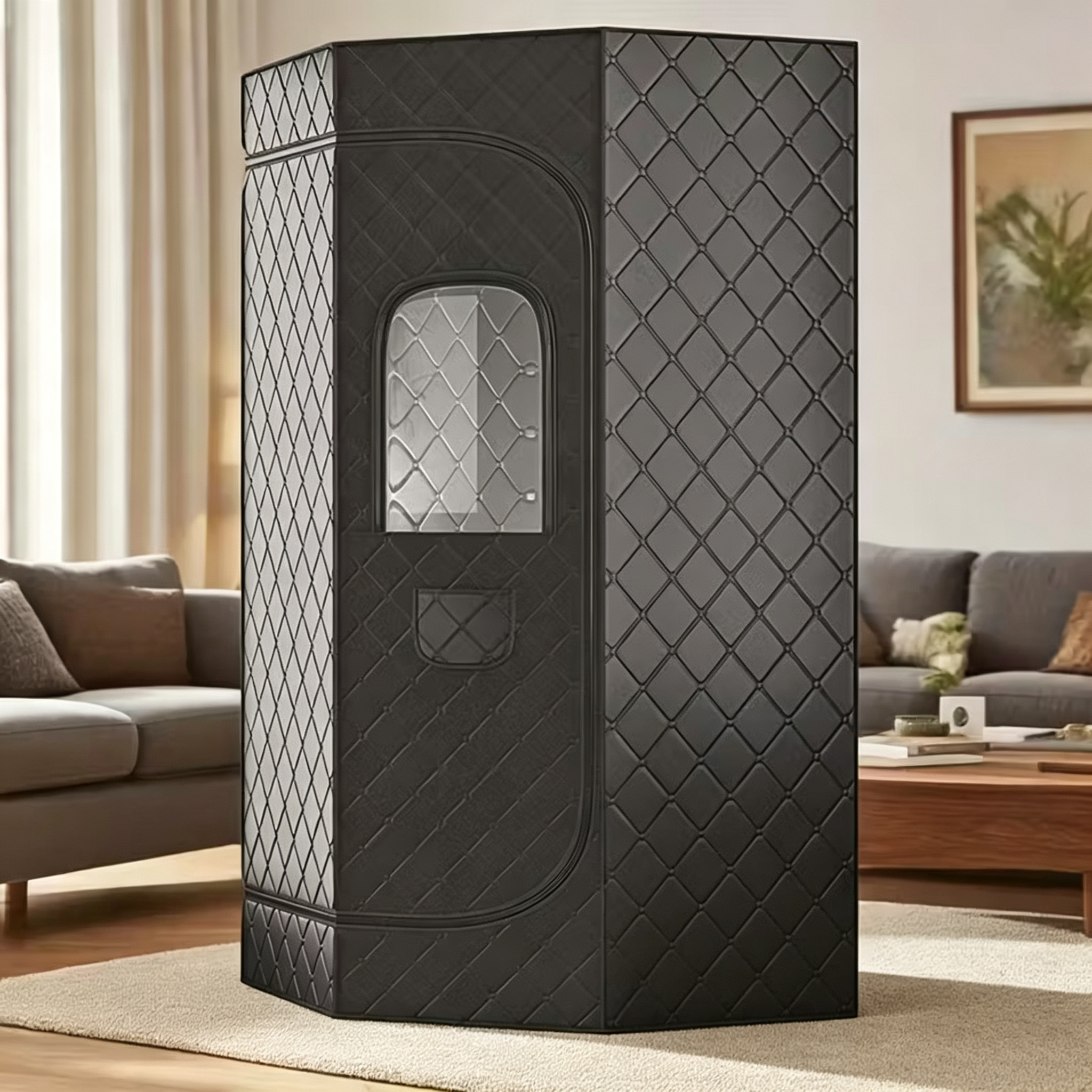 Portable Steam Sauna for Home, XL Sauna Tent with 3L 1200W Steamer & Red Light, Foldable Chair & Mat, Indoor Personal Spa for Relaxation, Detox & Recovery